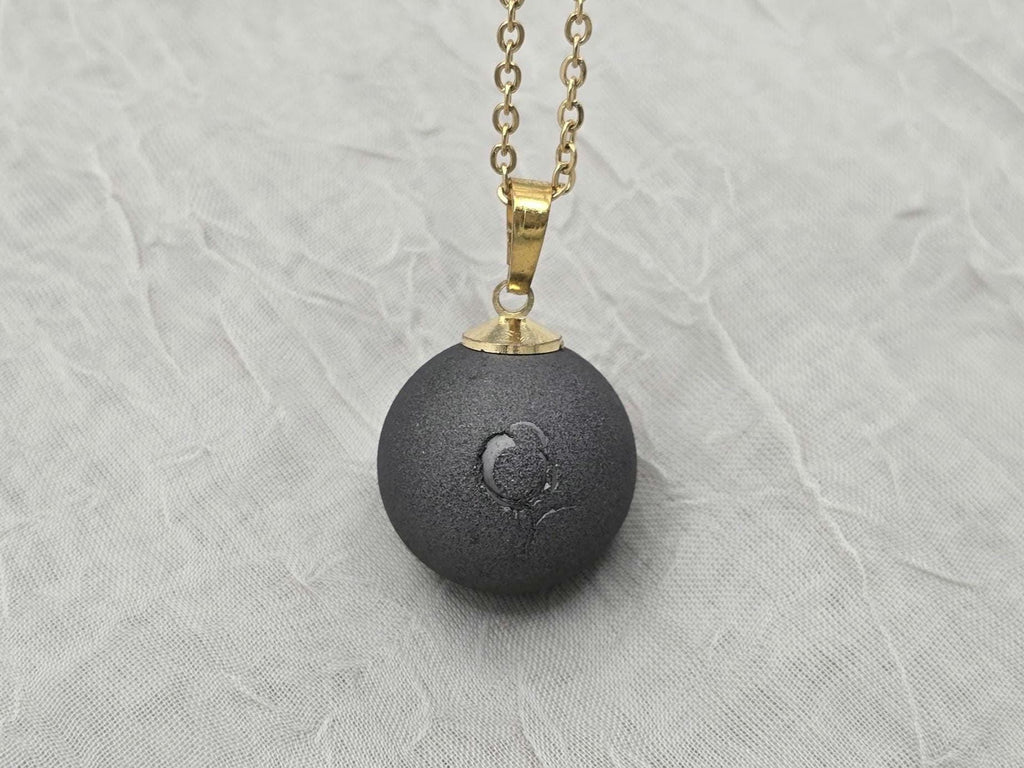 Black Druzy Geode Necklace, Agate Diamond Crystal, Natural Gemstone Quartz, Gift for Girlfriend or Wife, 20" Gold