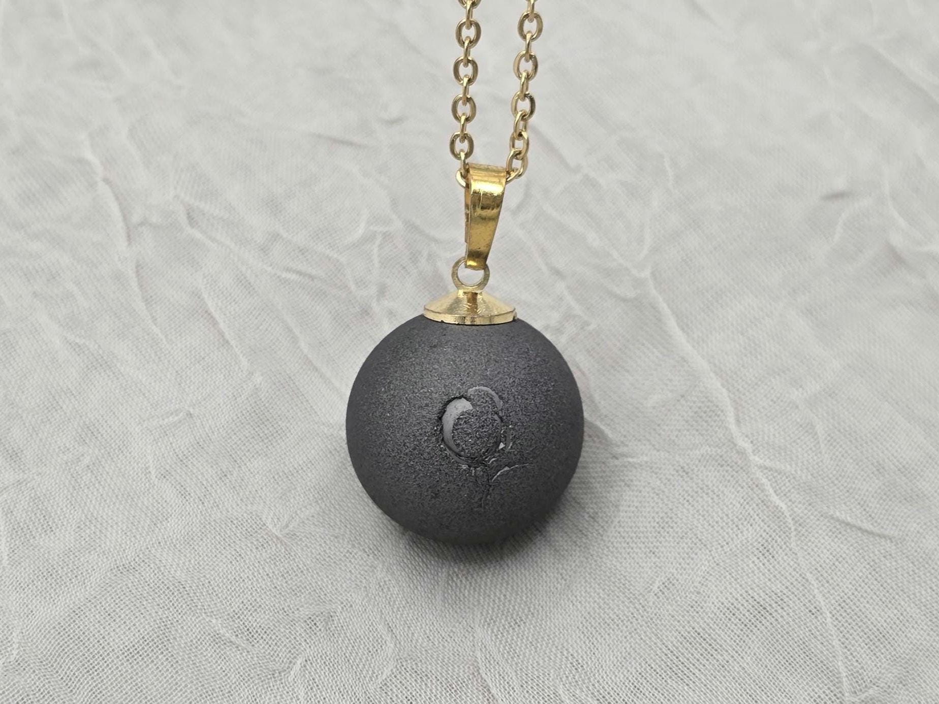 Black Druzy Geode Necklace, Agate Diamond Crystal, Natural Gemstone Quartz, Gift for Girlfriend or Wife, 20" Gold