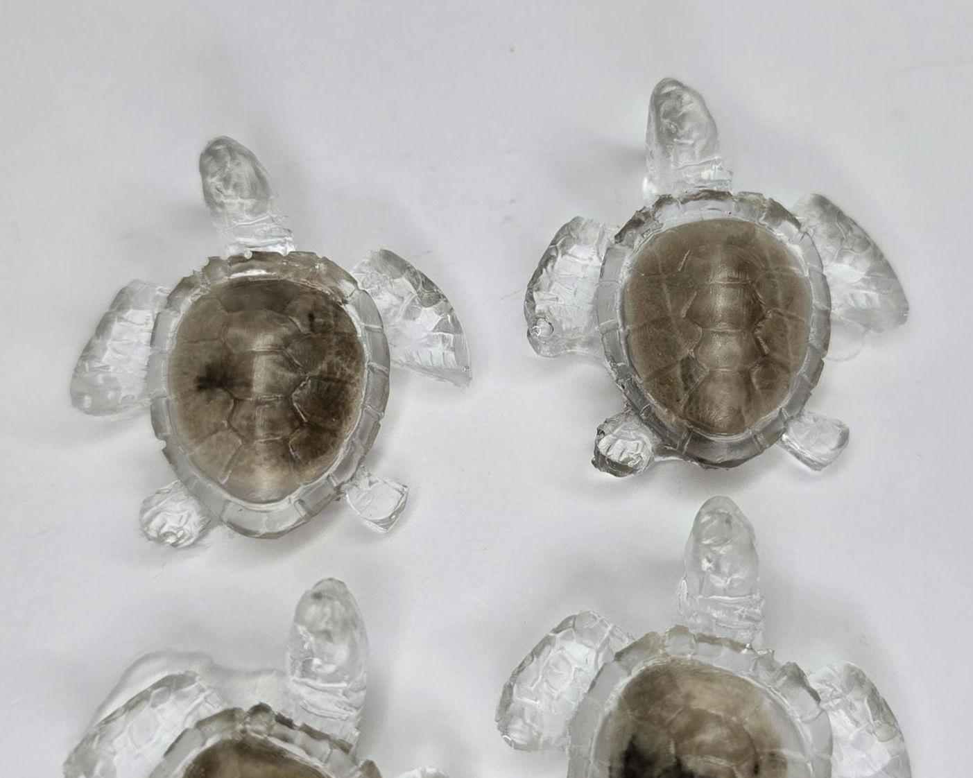 Minin Petoskey Stone Turtle Figurines, Tiny Sea Turtle Rock Sculptures, Great Lakes Rocks Gift, Gifts for Rock Hunter, Gift for Turtle Lover