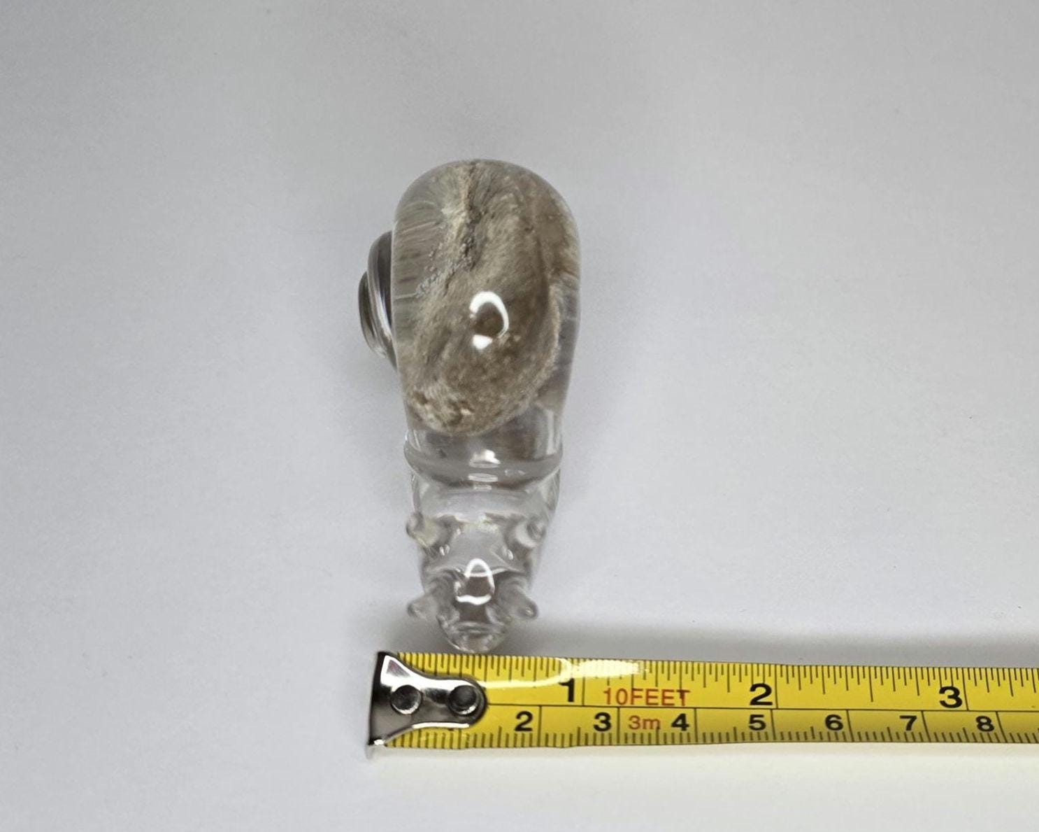 Petoskey Stone Snail Figurine, Resin Snail Sculpture, Great Lakes Rocks Gift, Gift for Rock Hunters, Gift for Anail Lover