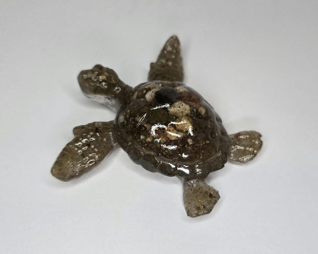 Beach Turtle Figurine, Sea Turtle Rock Sculpture, Great Lakes Rocks Gift, Gifts for Rock Hunter, Gift for Turtle Lover