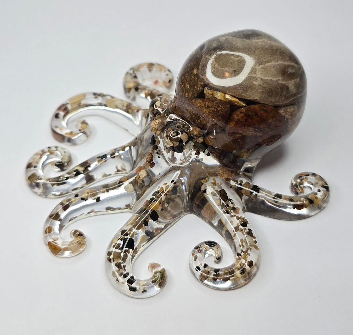 Rock collection octopus with Petoskey stone