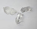 3 clear bear figurines