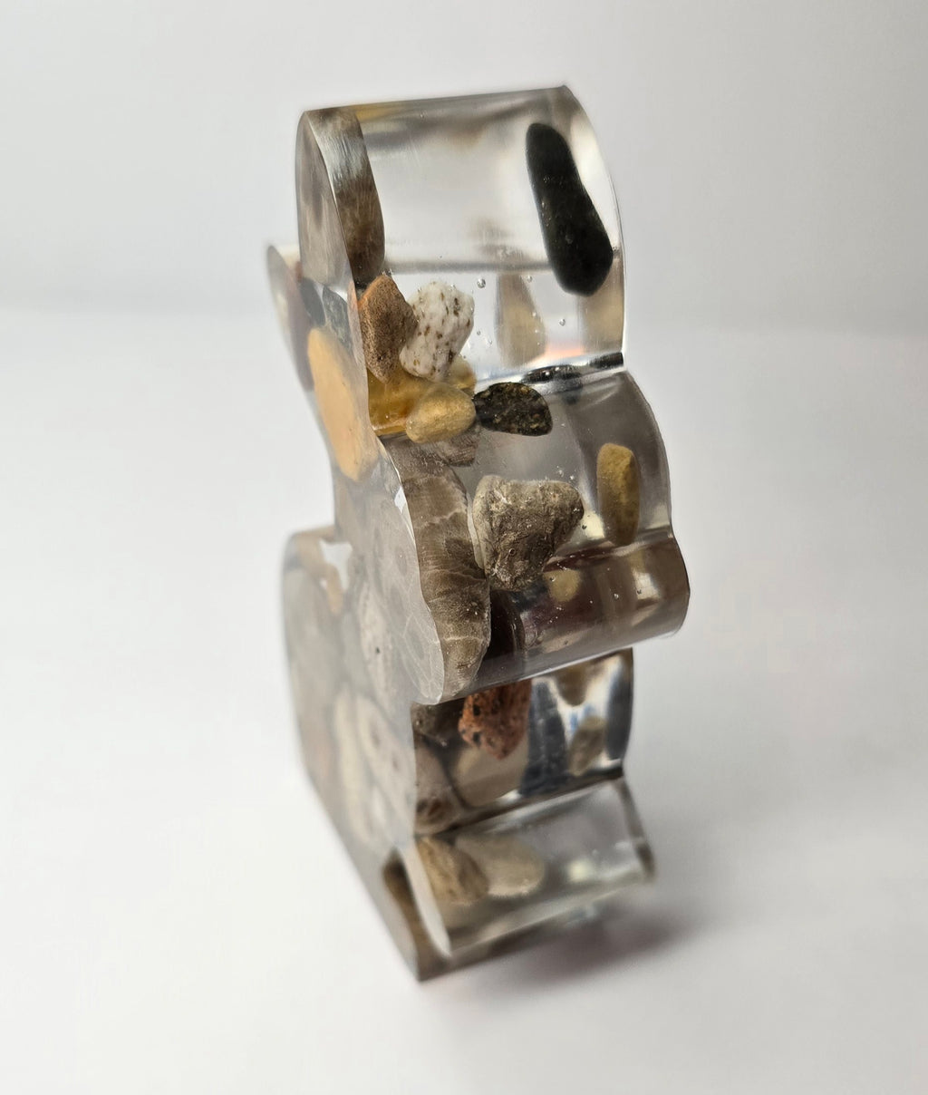 Petoskey Stone Easter Bunny rabbit