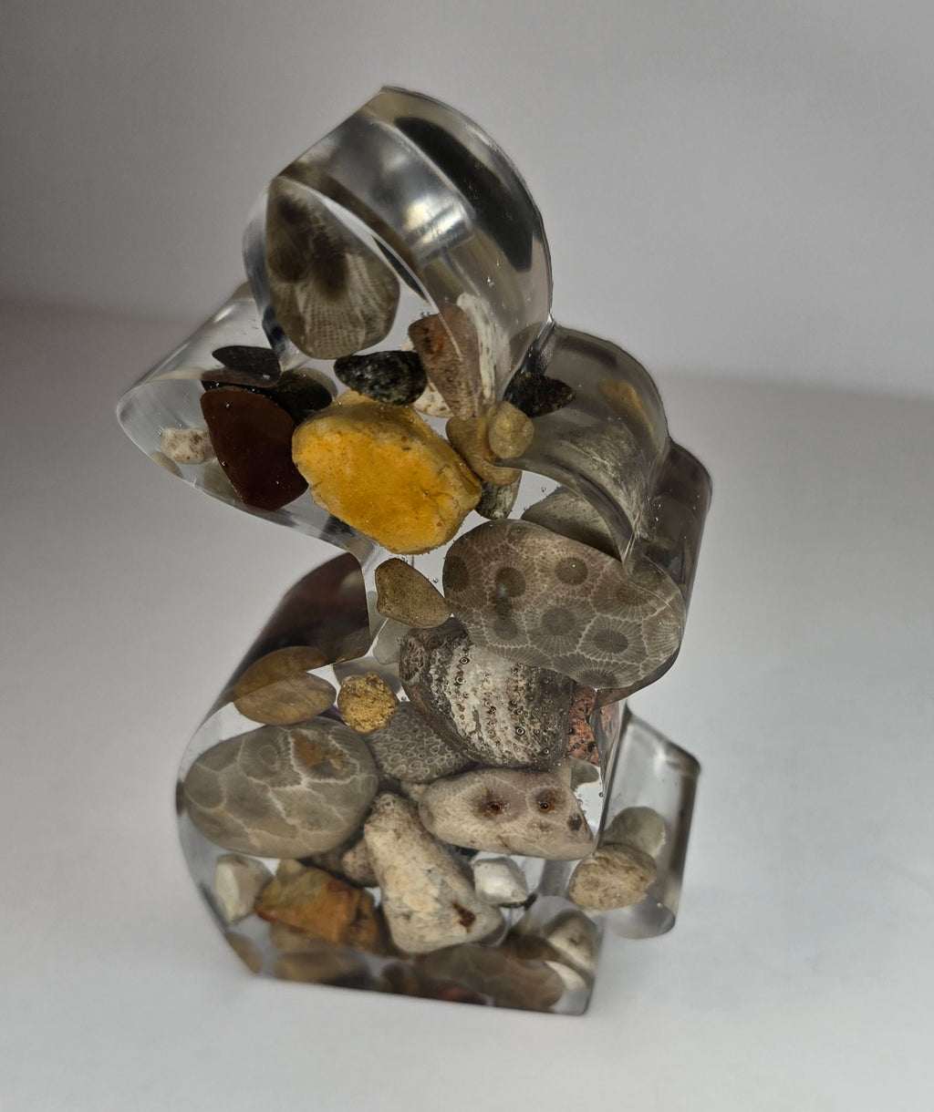 Petoskey Stone Easter Bunny rabbit
