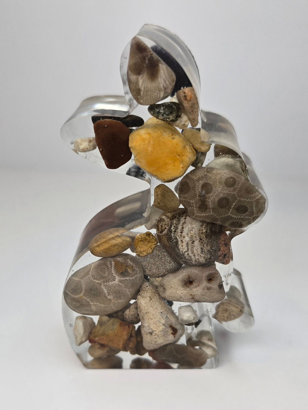Petoskey Stone Easter Bunny rabbit