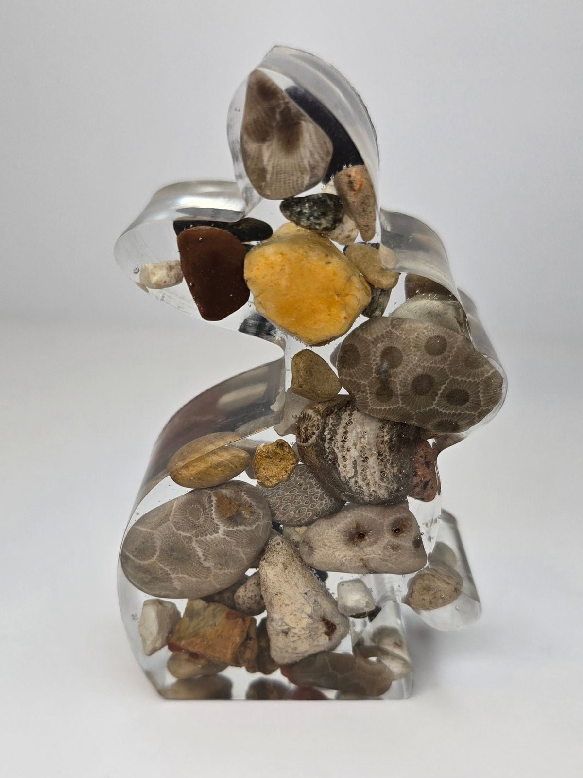 Petoskey Stone Easter Bunny rabbit