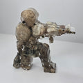 Army Veteran Soldier Figurine with Michigan rocks and Petoskey stone