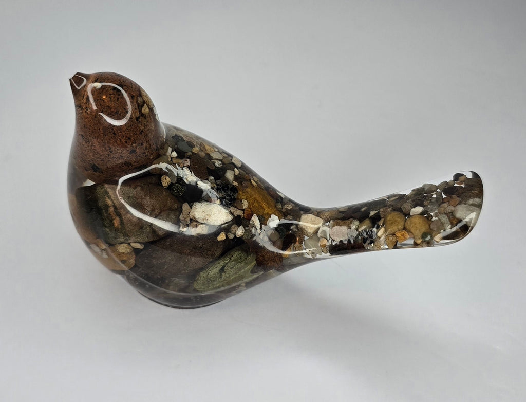 Bird with Michigan rocks