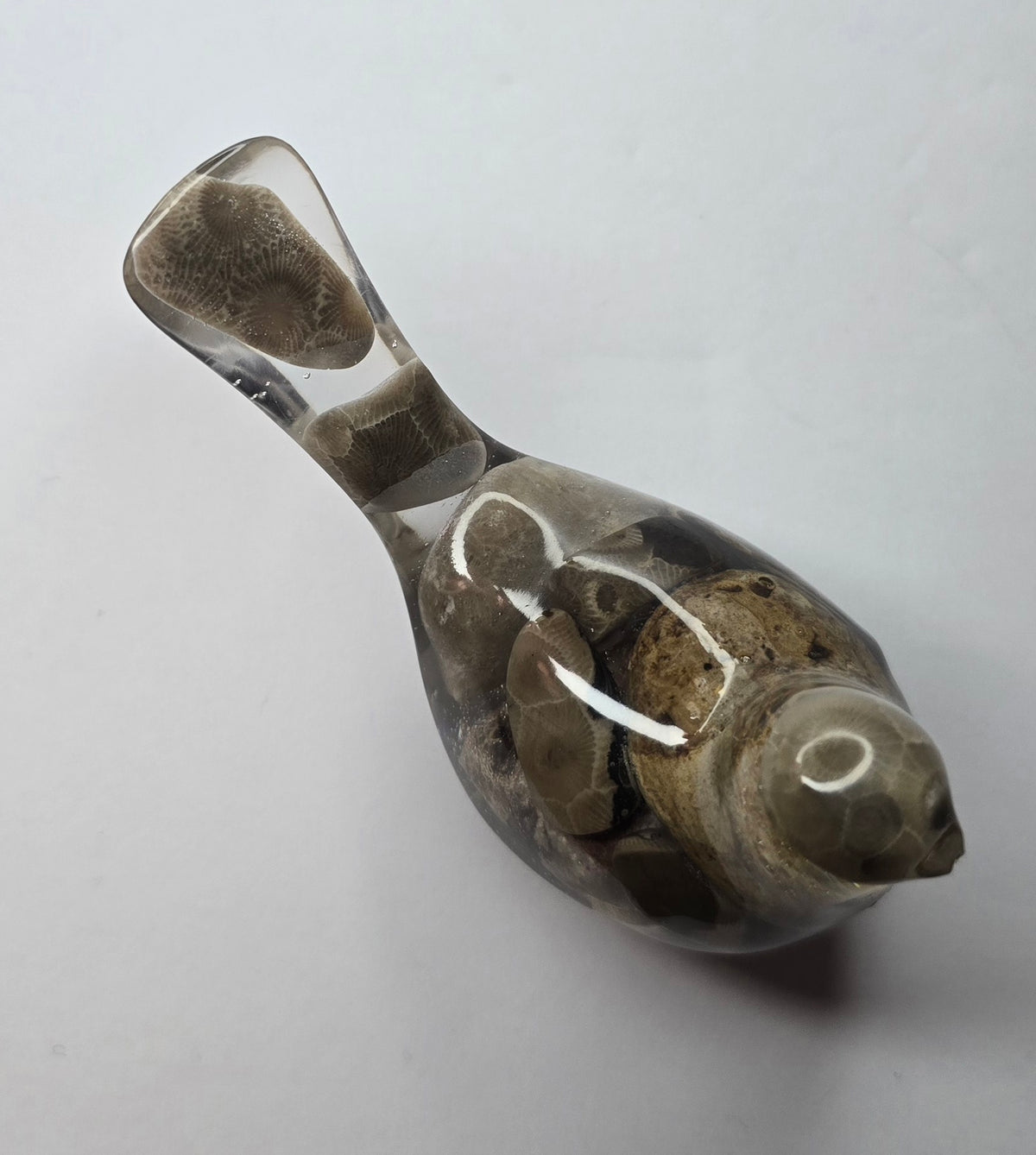 Petoskey stone bird w/ imperfection