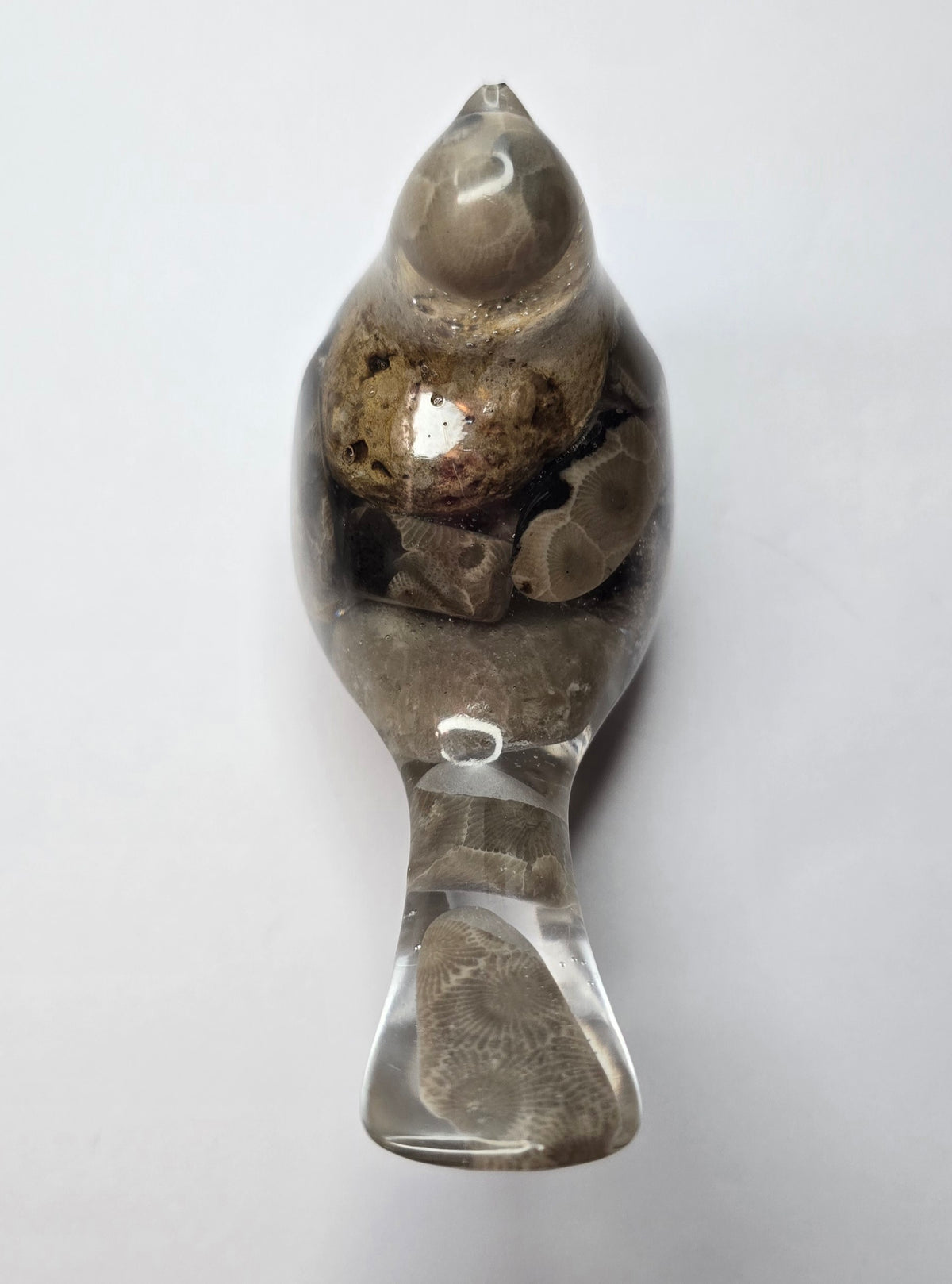 Petoskey stone bird w/ imperfection