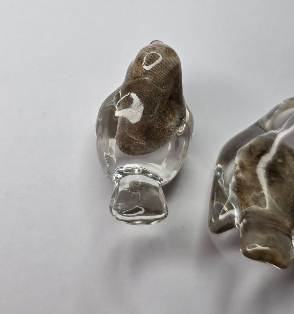 3 tiny Petoskey stone birds