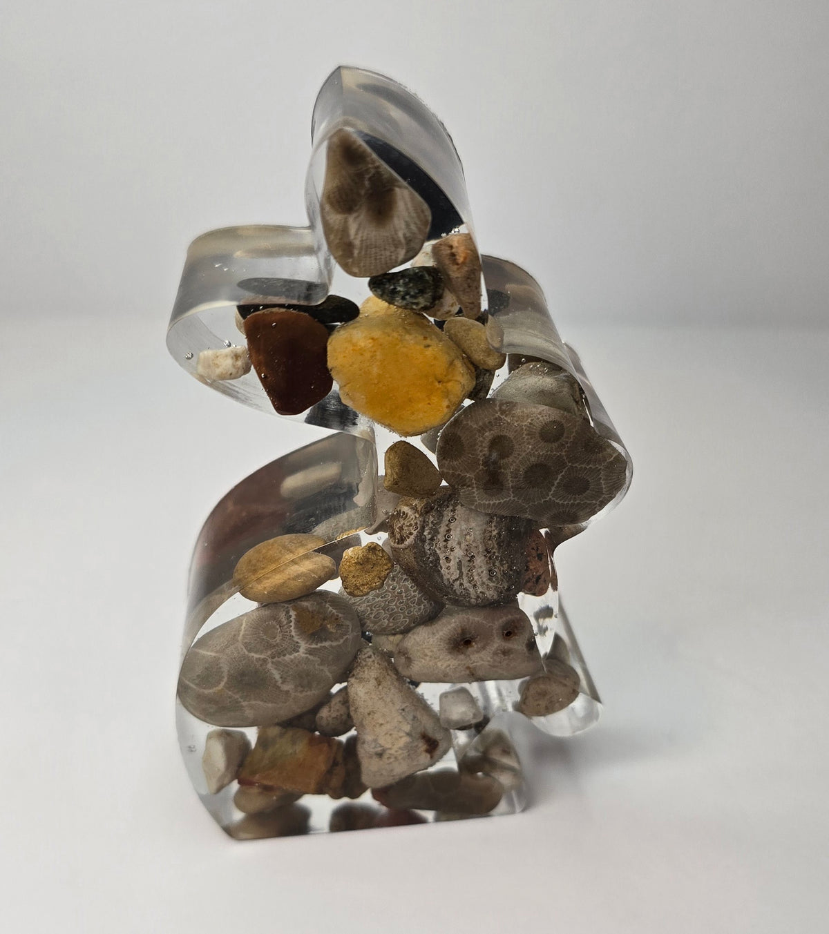 Petoskey Stone Easter Bunny rabbit