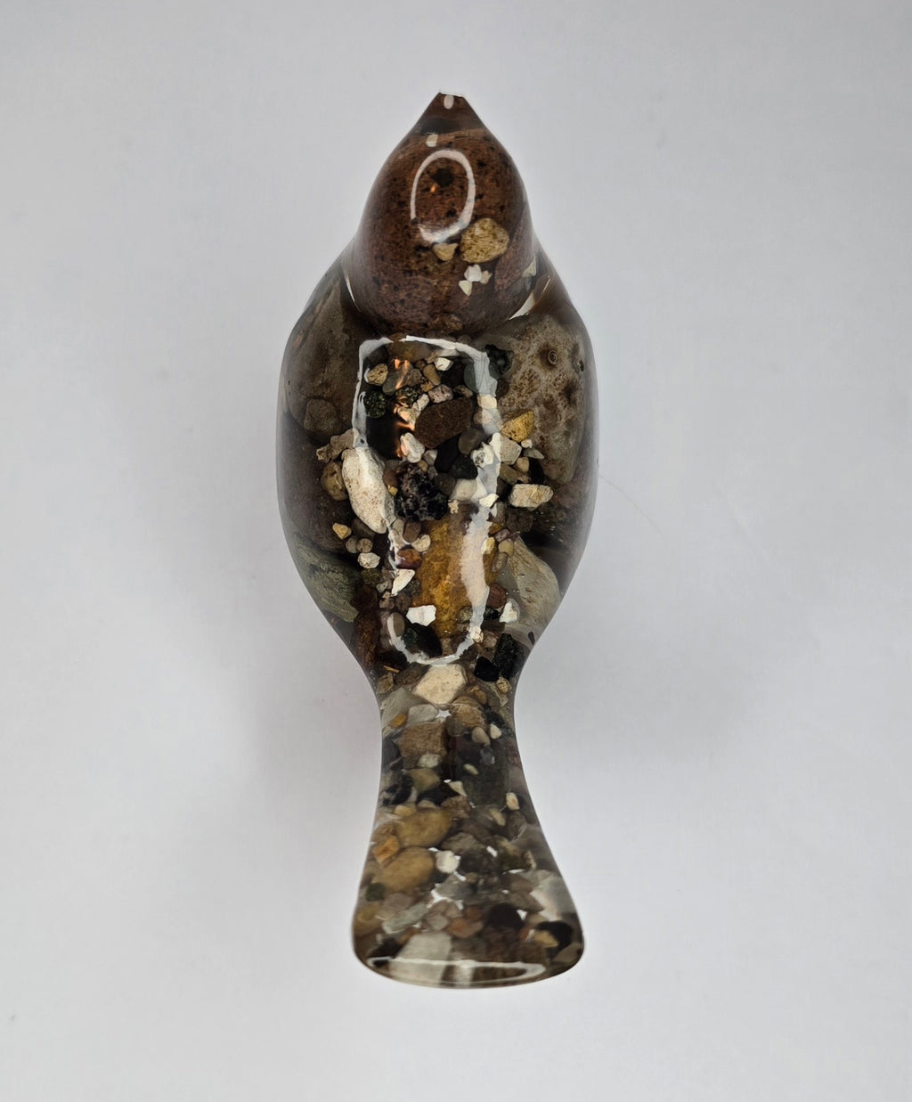 Bird with Michigan rocks