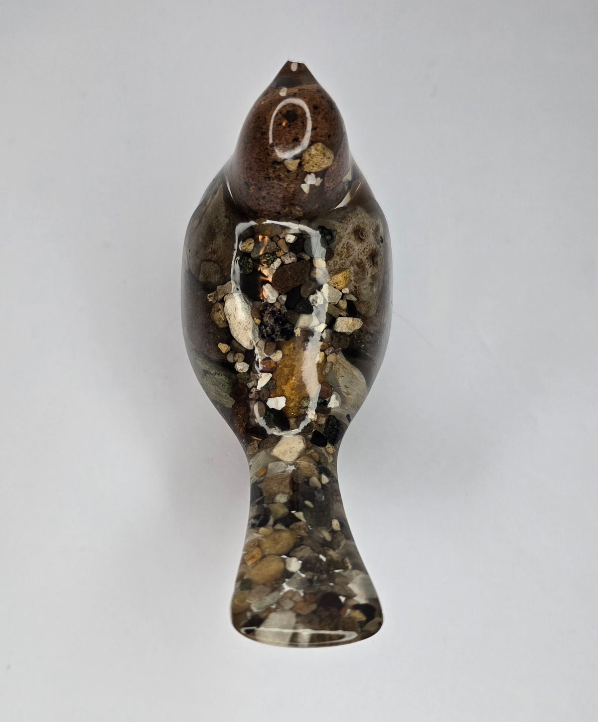 Bird with Michigan rocks